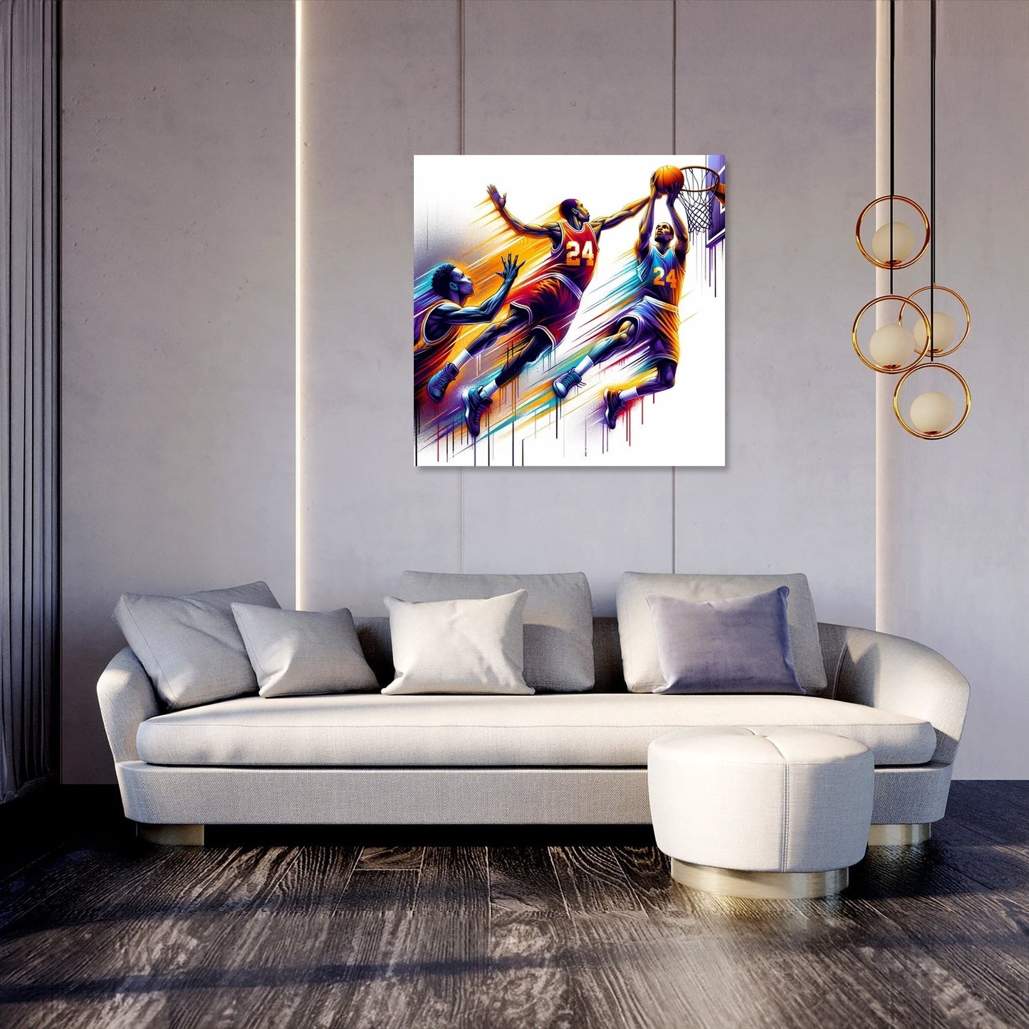 Courtside Clash Canvas
