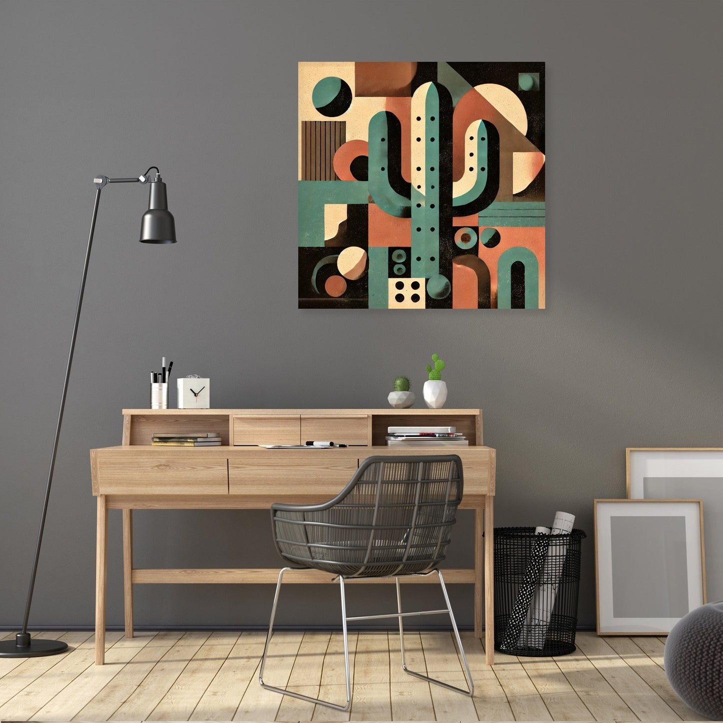 Cactus Abstraction Canvas