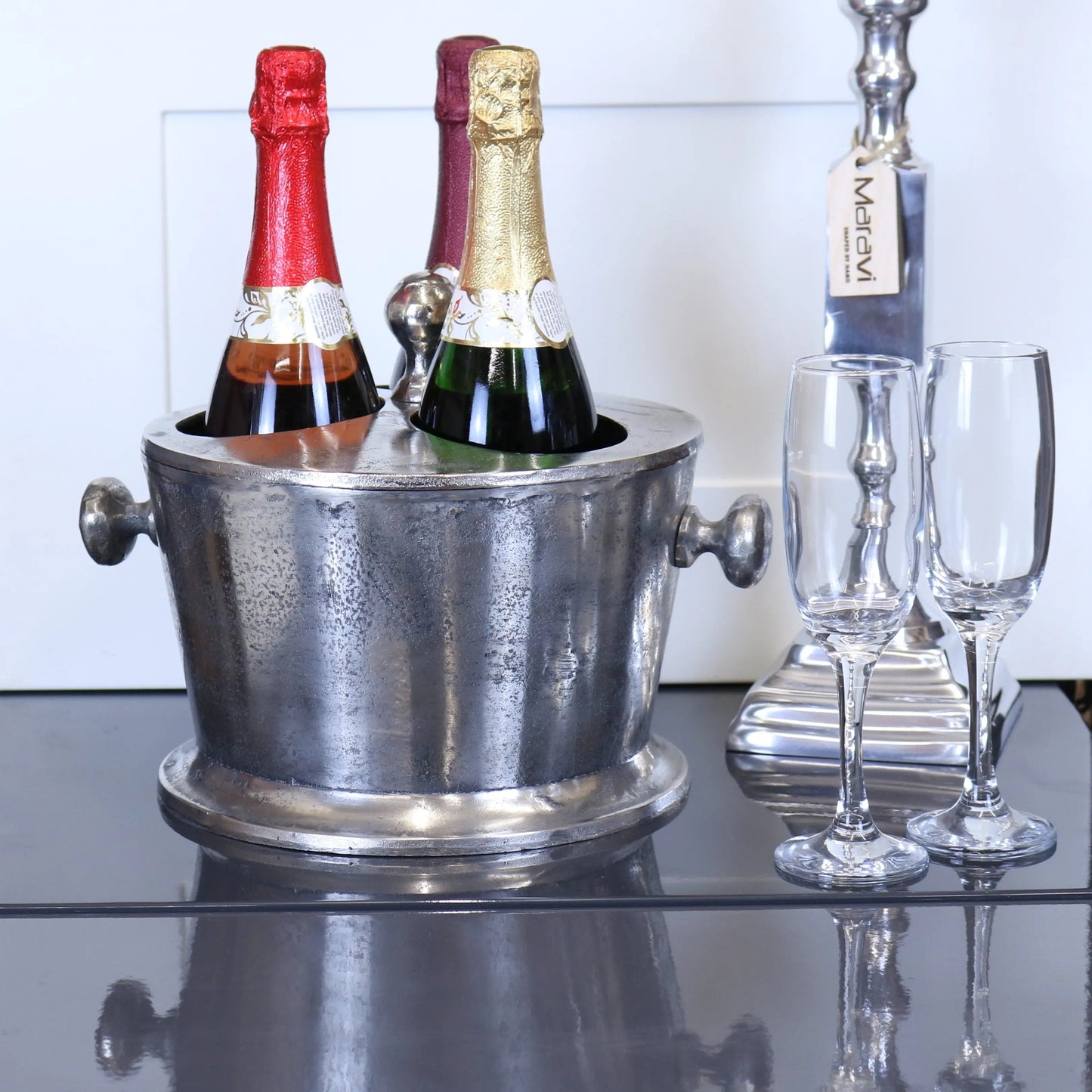 Chuhan Wine Ice Bucket 3 Bottle Section with Lid