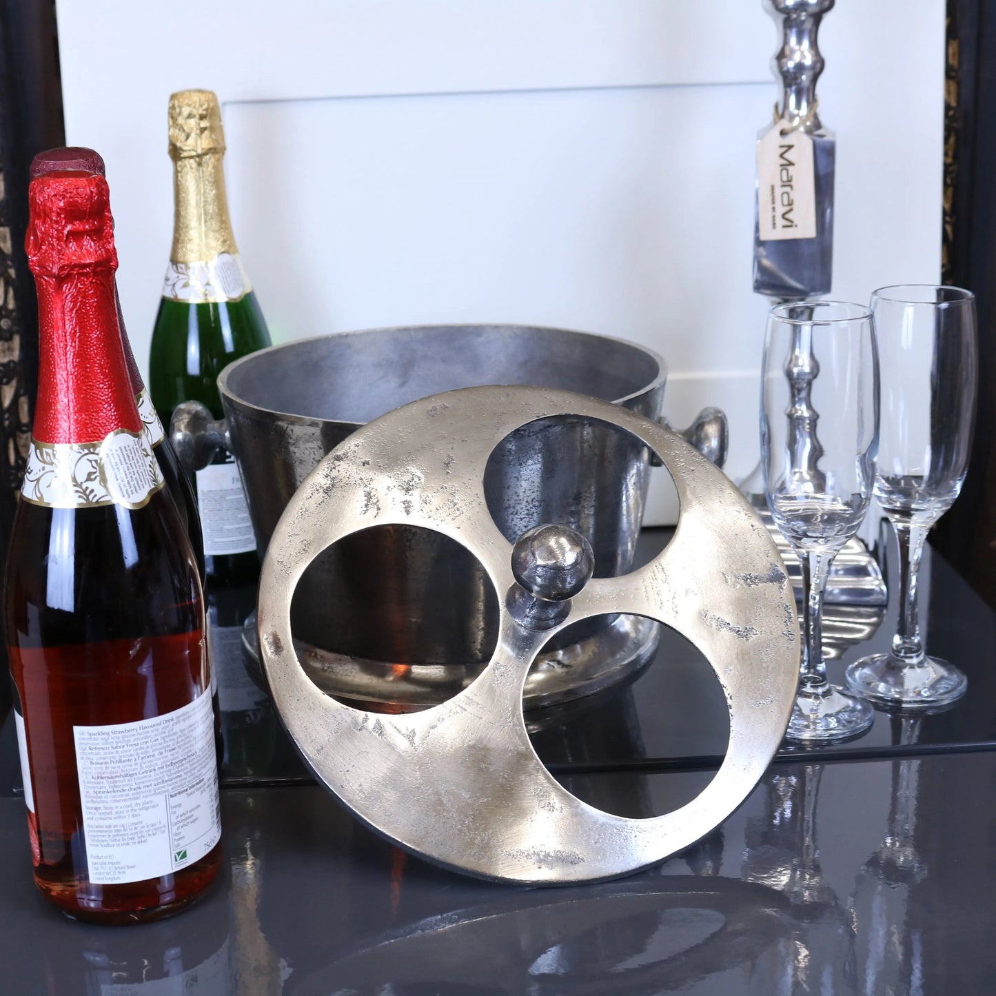 Chuhan Wine Ice Bucket 3 Bottle Section with Lid