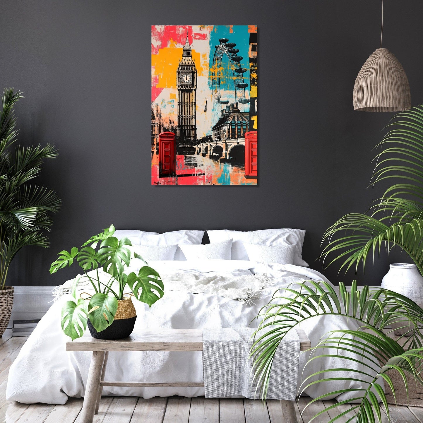 London Icons Burst Canvas