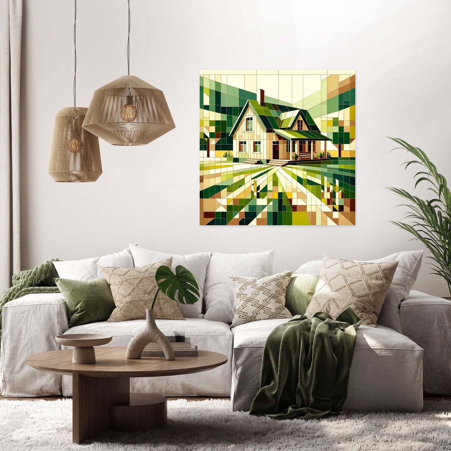 Countryside Geometry Canvas