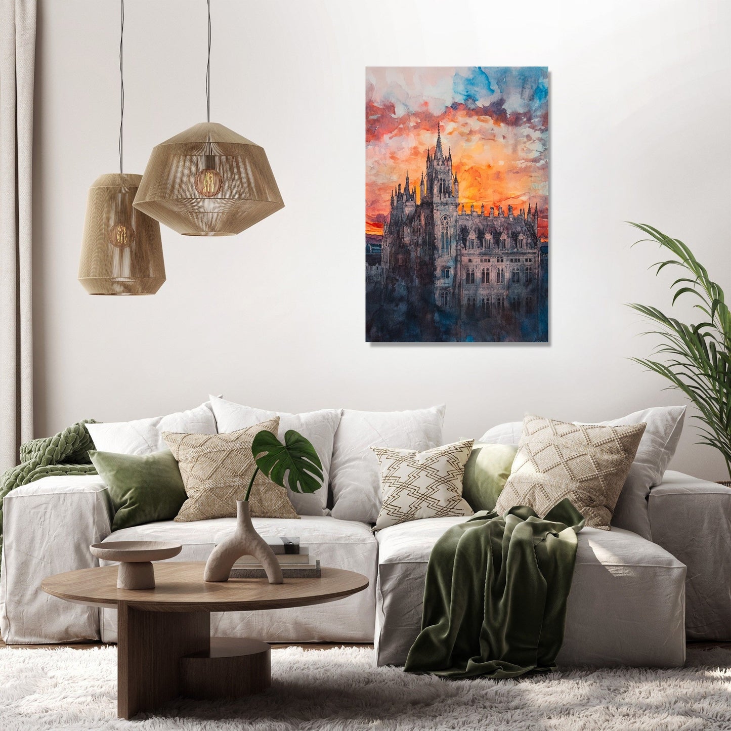 Marischal Sunset Reflection Canvas