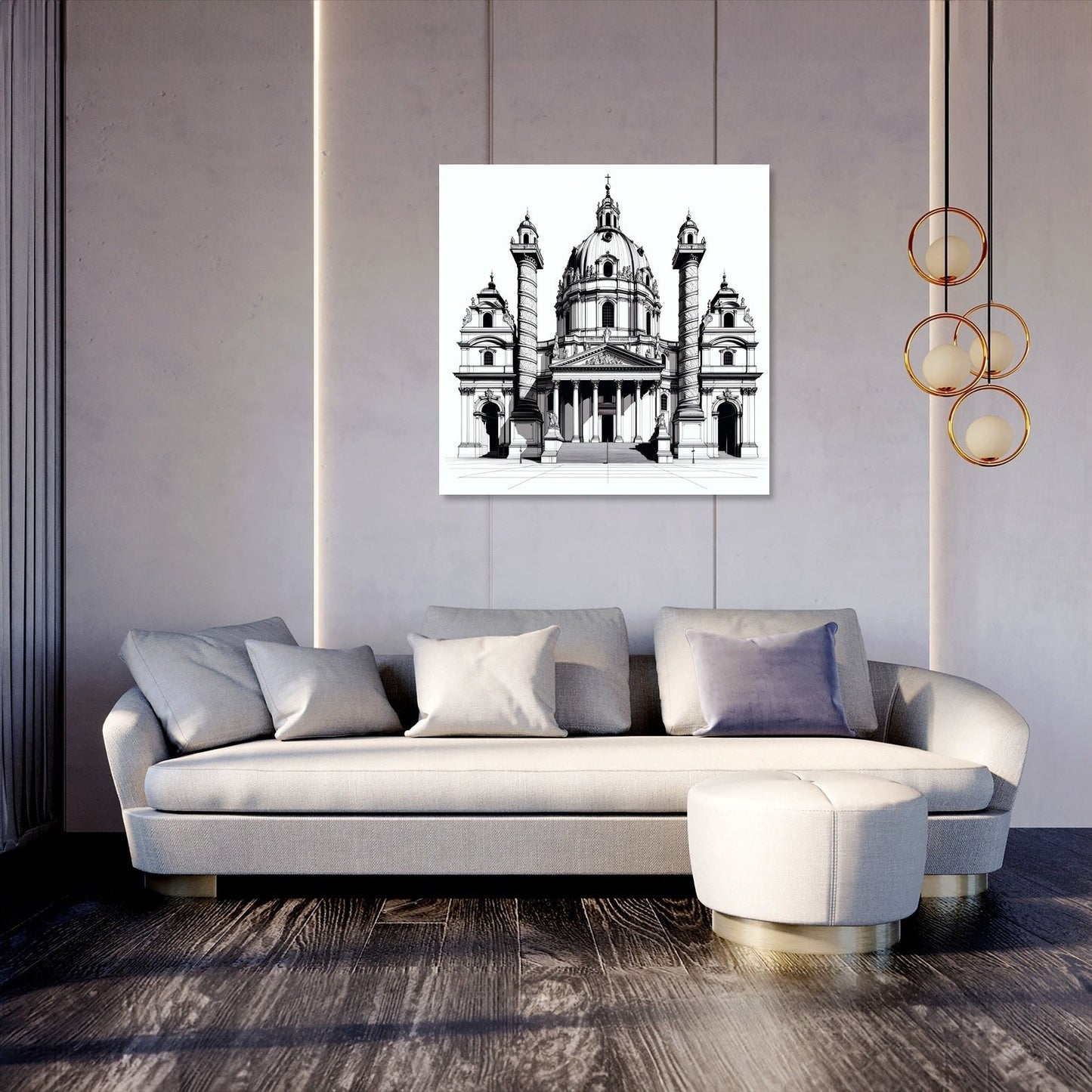 Vienna Karlskirche Essence Canvas