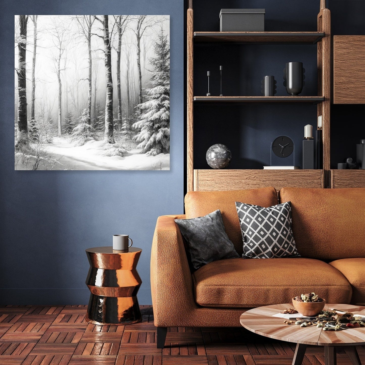 Winter's Quiet Sketch Canvas