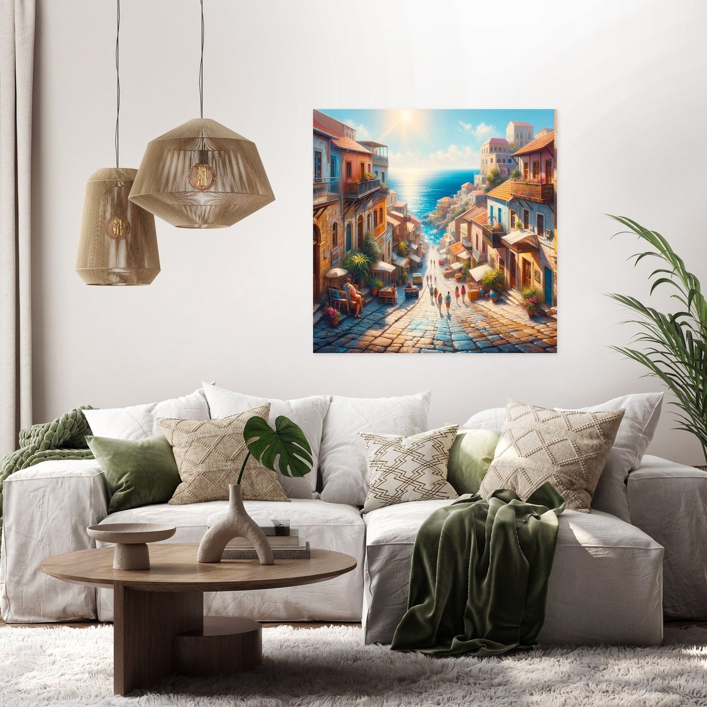 Sunny Mediterranean Charm Canvas