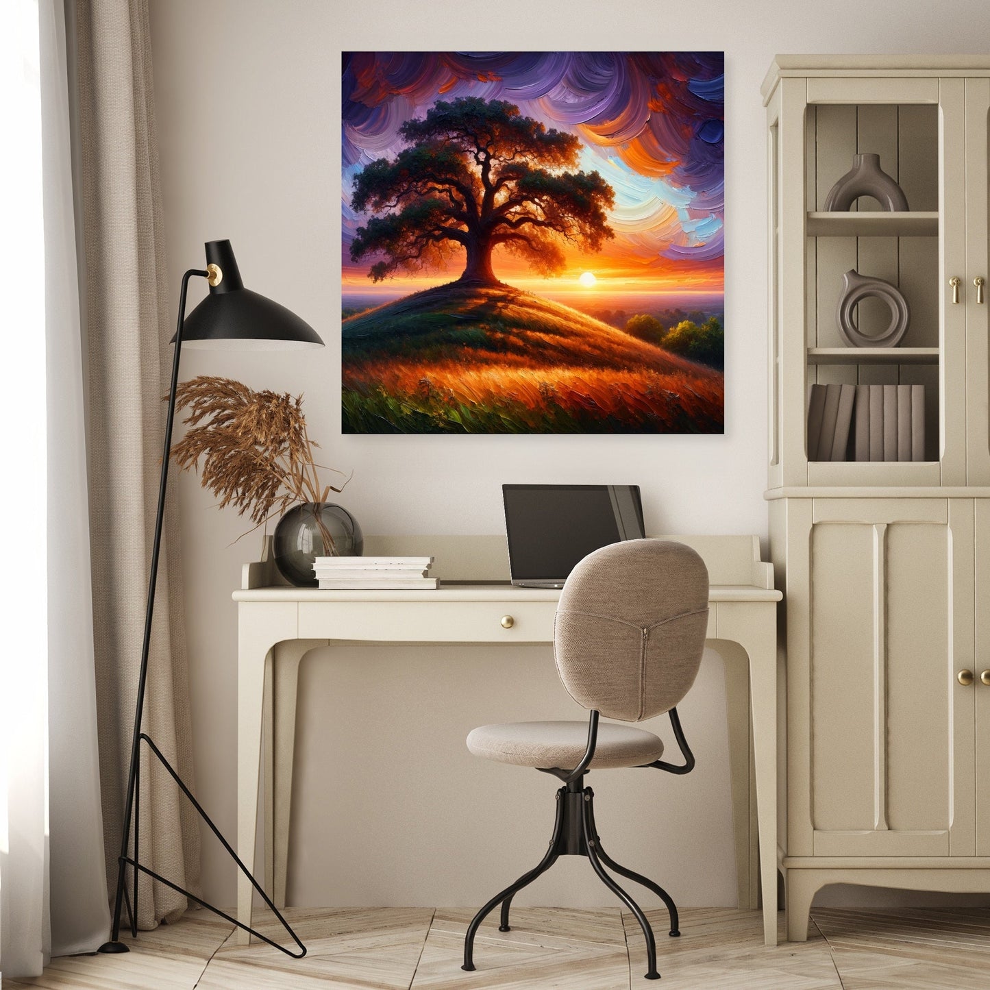 Sunset Oak Canvas