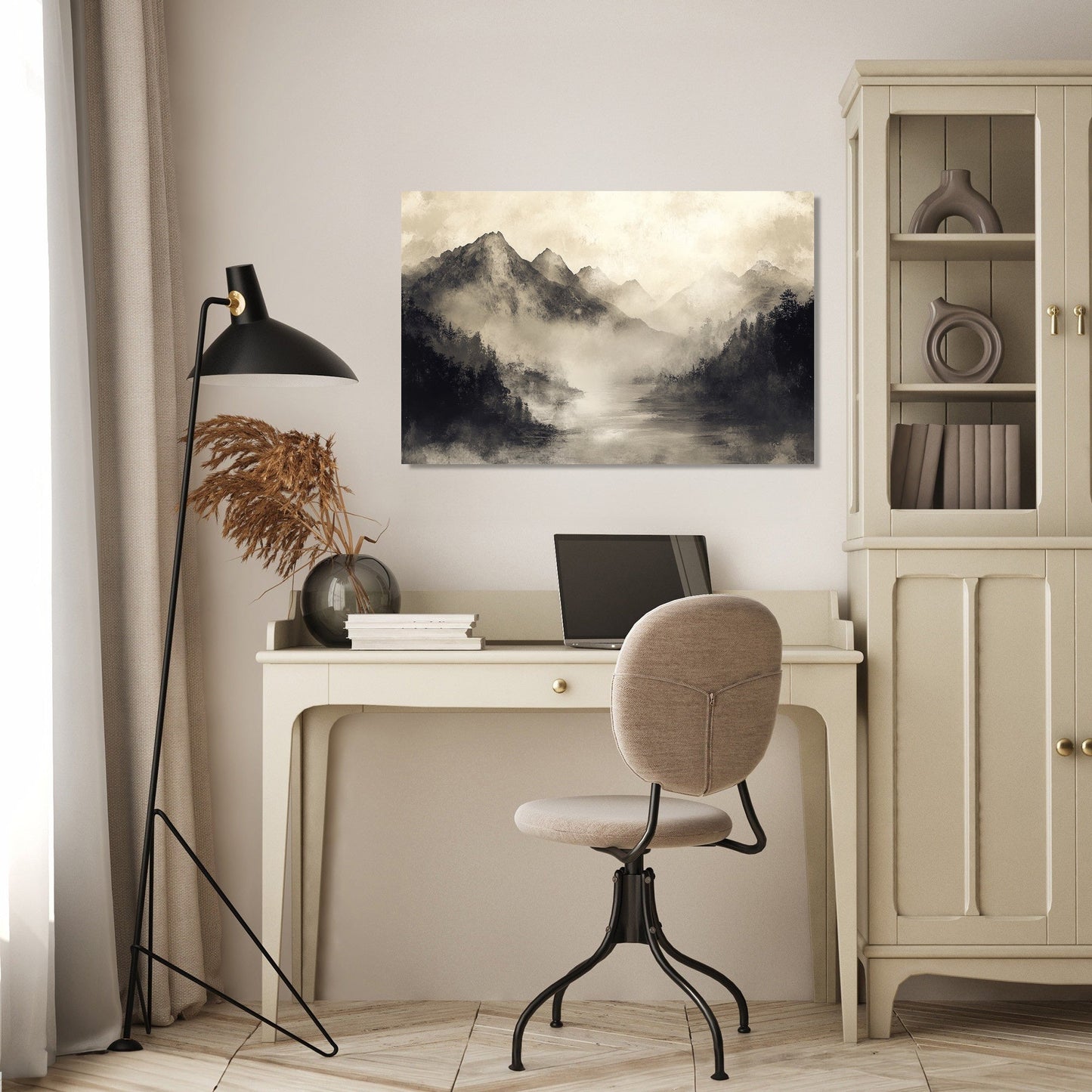 Misty Mountain Peaks Canvas