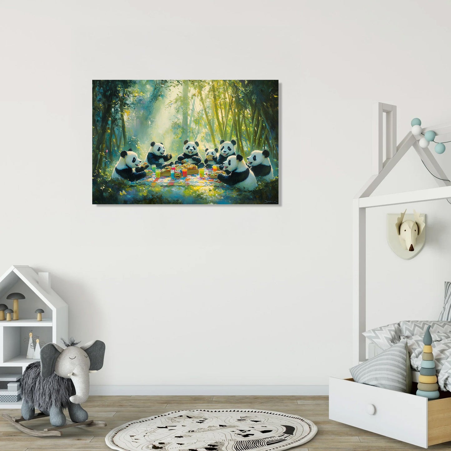 Panda Picnic Canvas