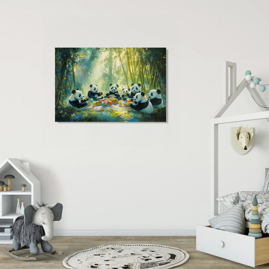 Panda Picnic Canvas