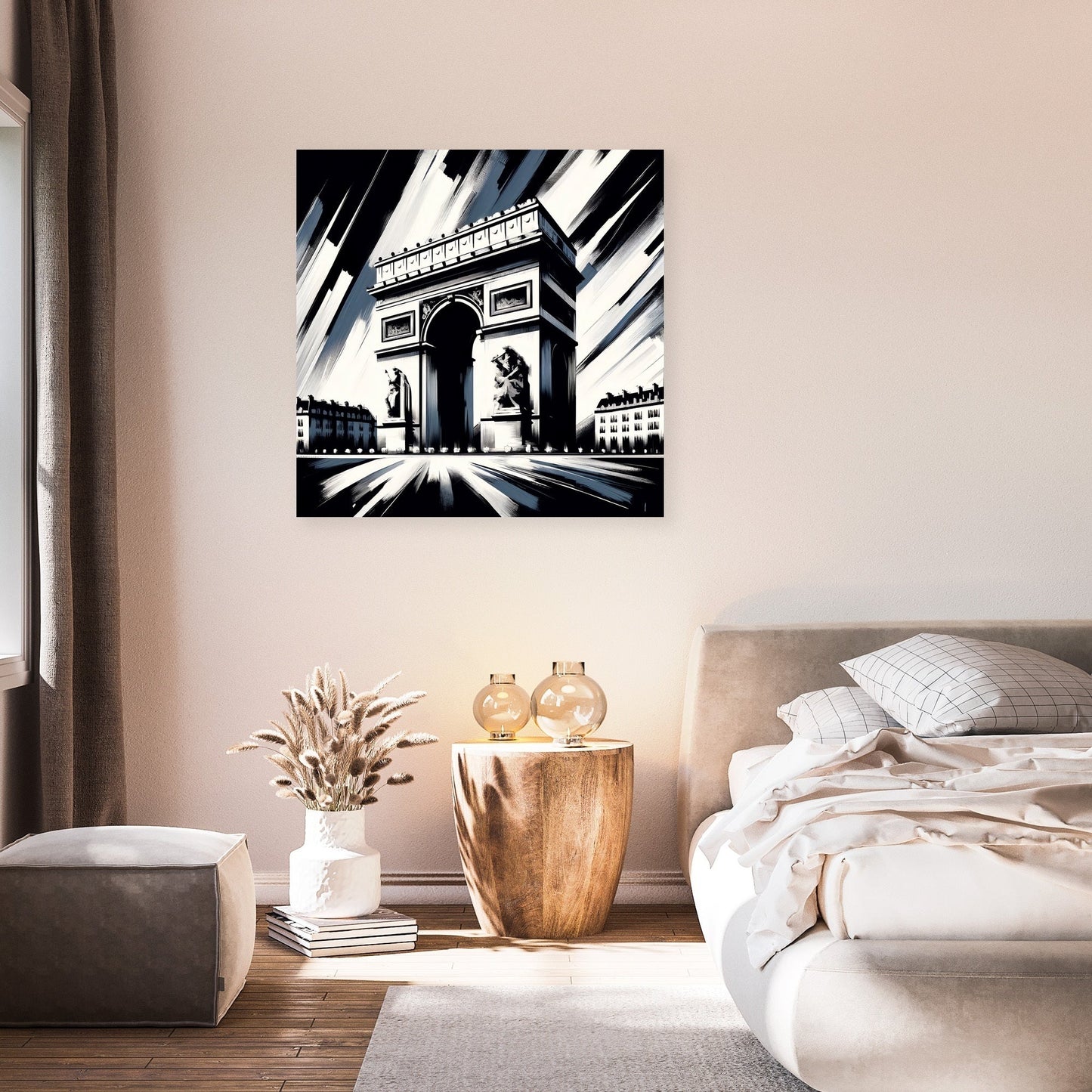 Arc de Triomphe in Contrast Paris Canvas