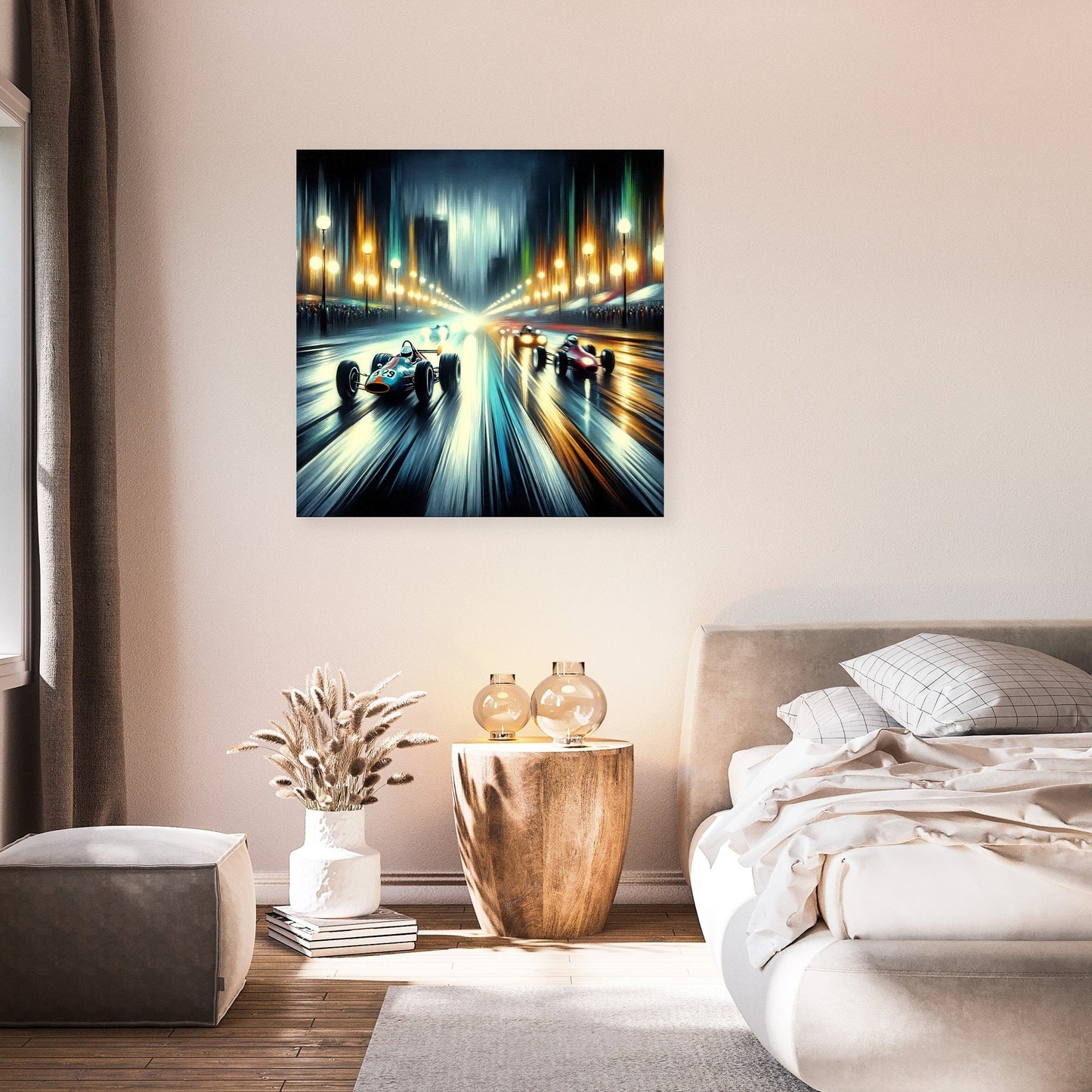 Nighttime Street Racer Canvas