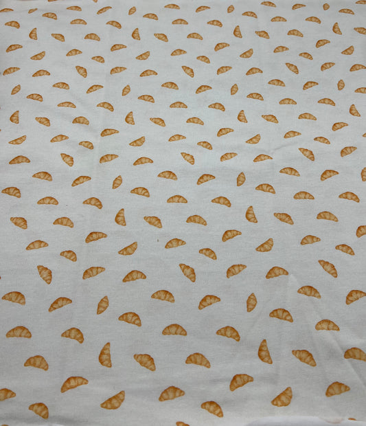 Croissant Morning Print Cotton Stretch Jersey 200 GSM 95/5 Lycra 4 Way Stretch
