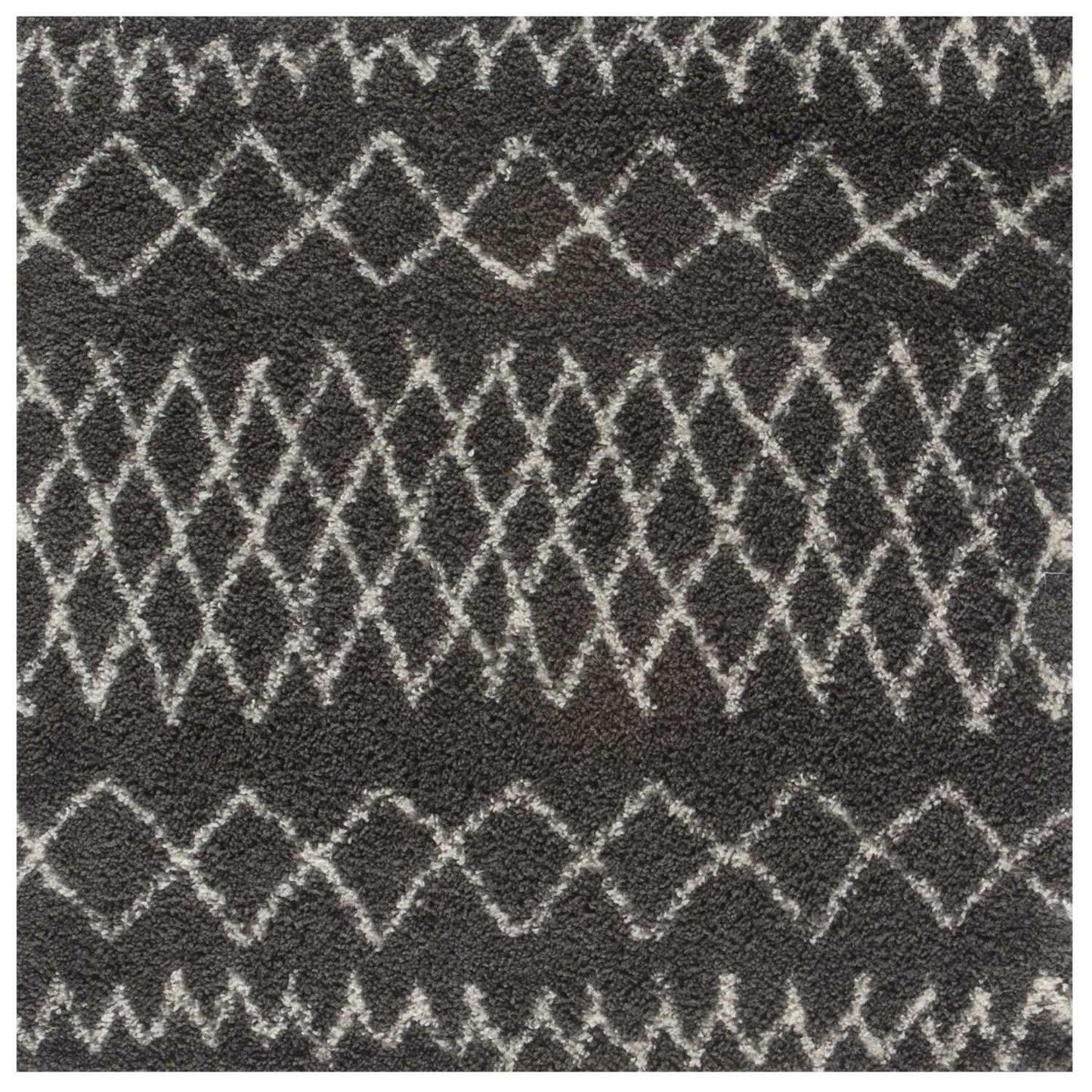 Moroccan Dark Grey Shaggy Rug | 940
