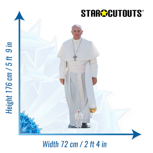 SC940 Pope Francis Cardboard Cut Out Height 176cm