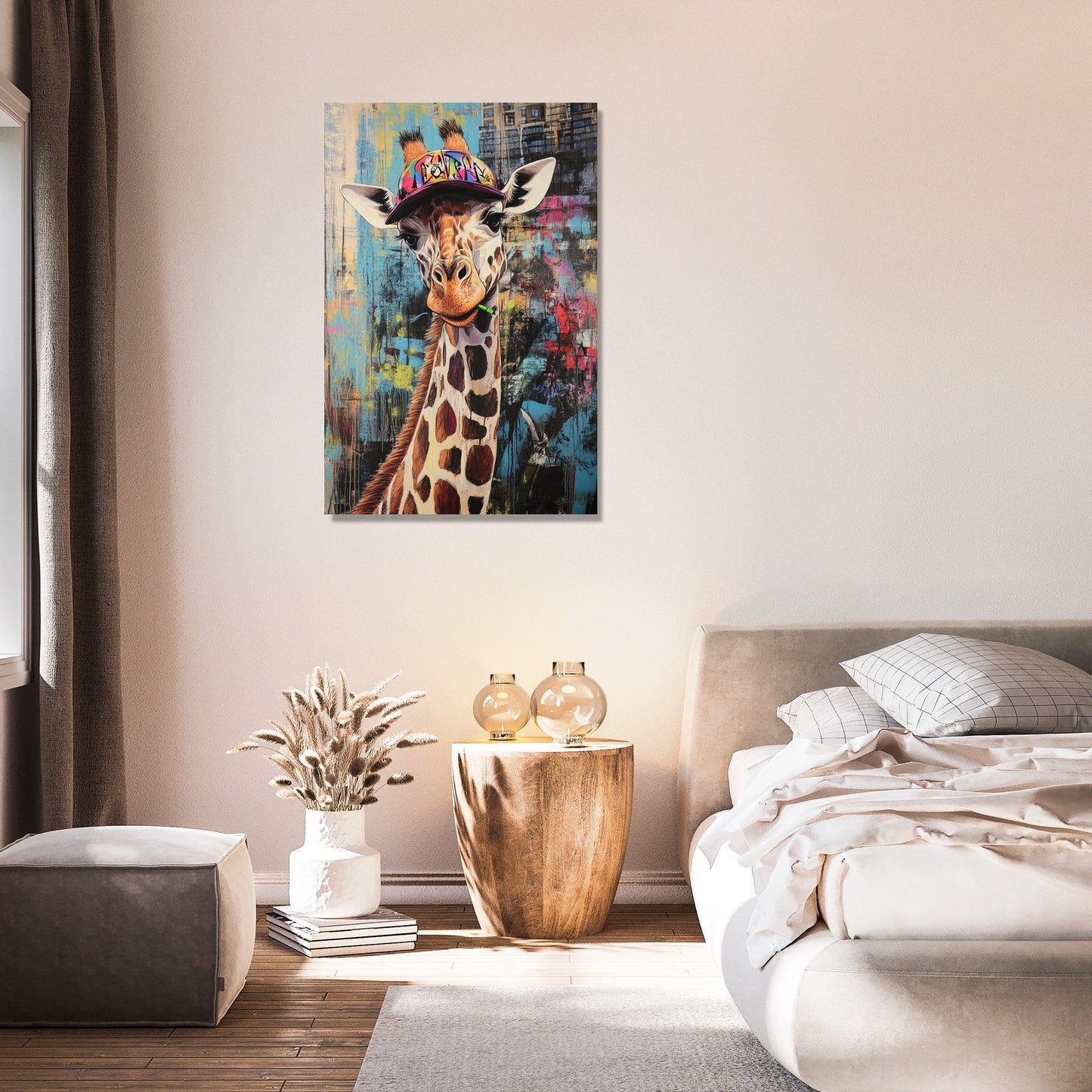 Graffiti Giraffe Canvas