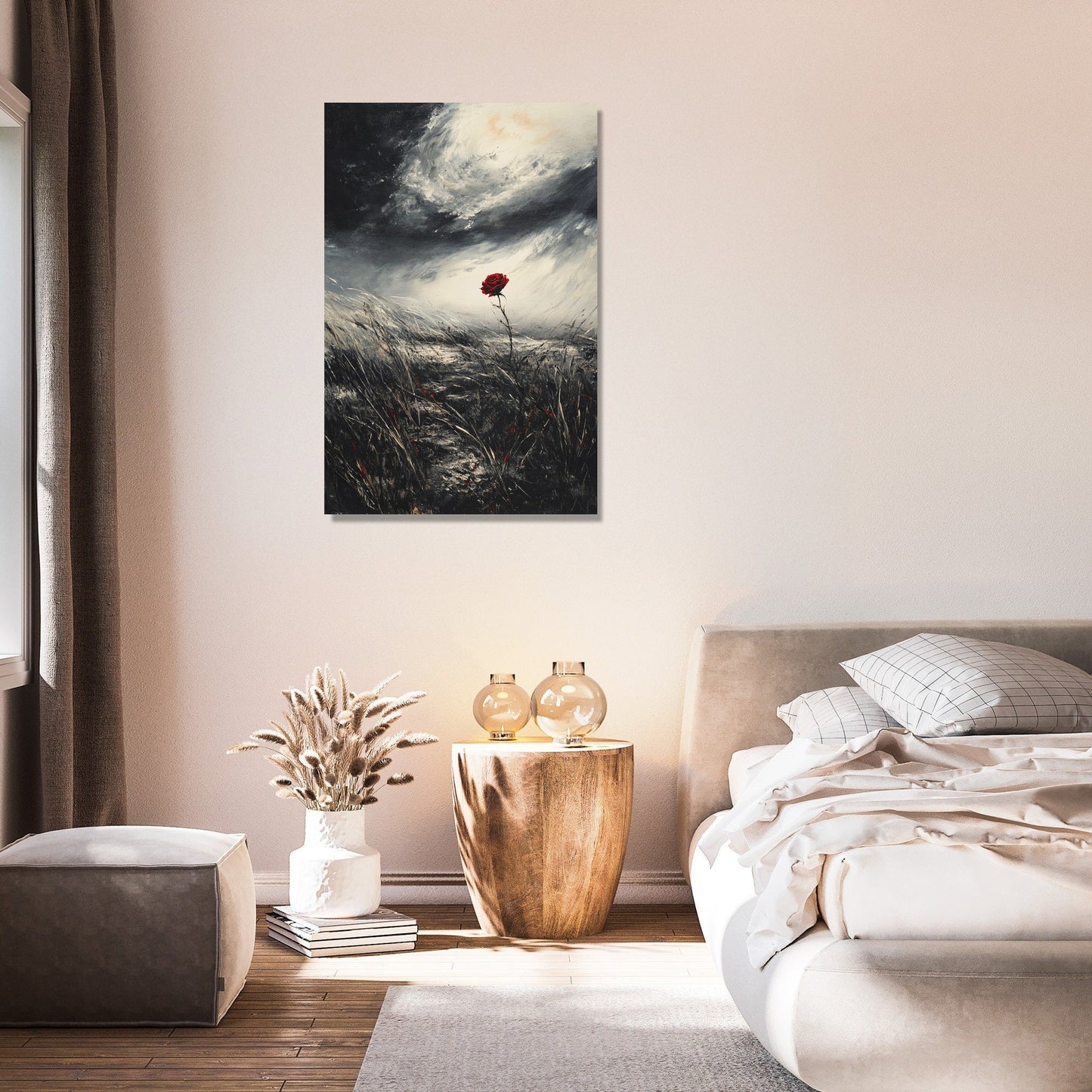 Crimson Rose Serenade Canvas
