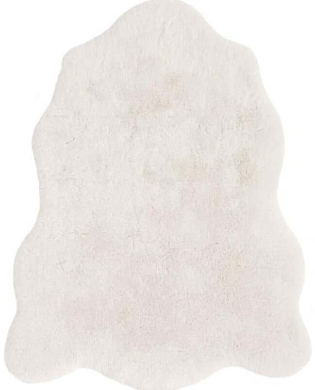 Luxury White Faux Fur Rug
