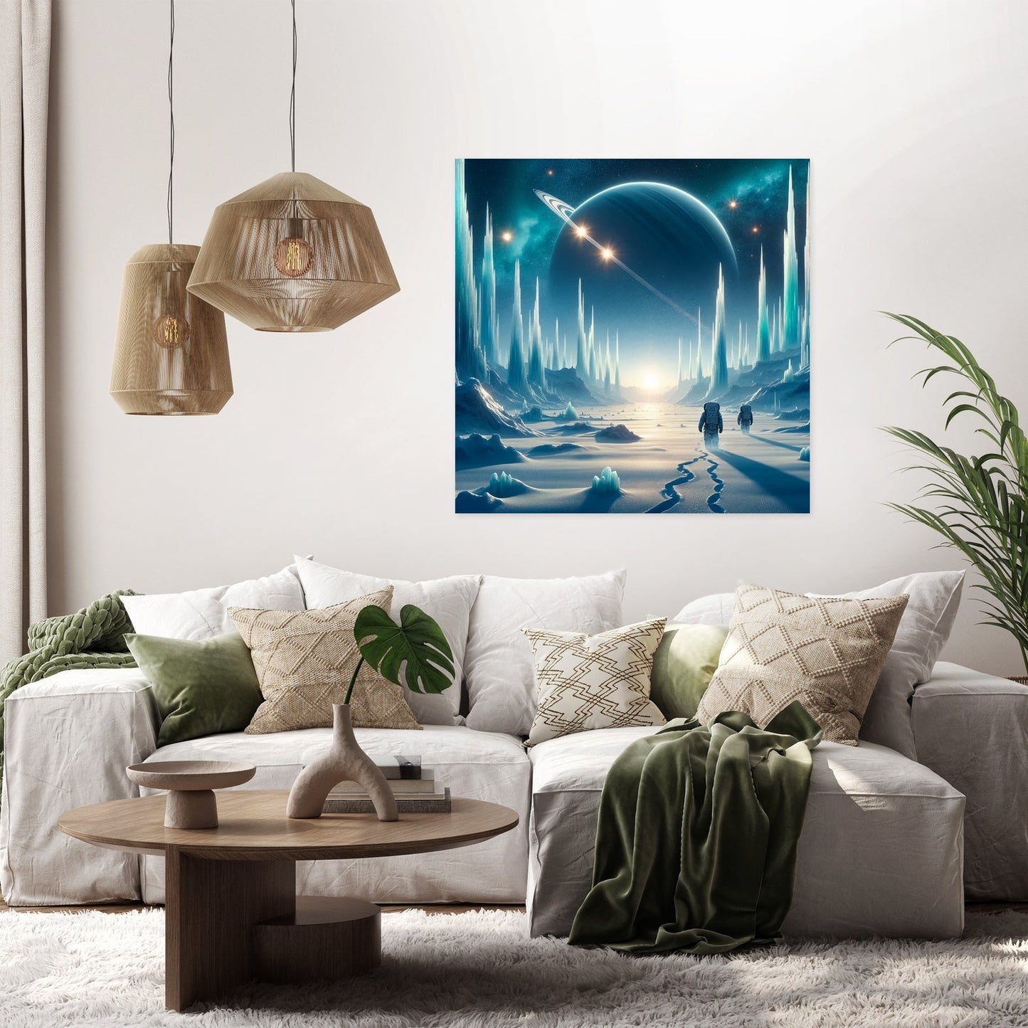 Icy Moon Explorers Canvas