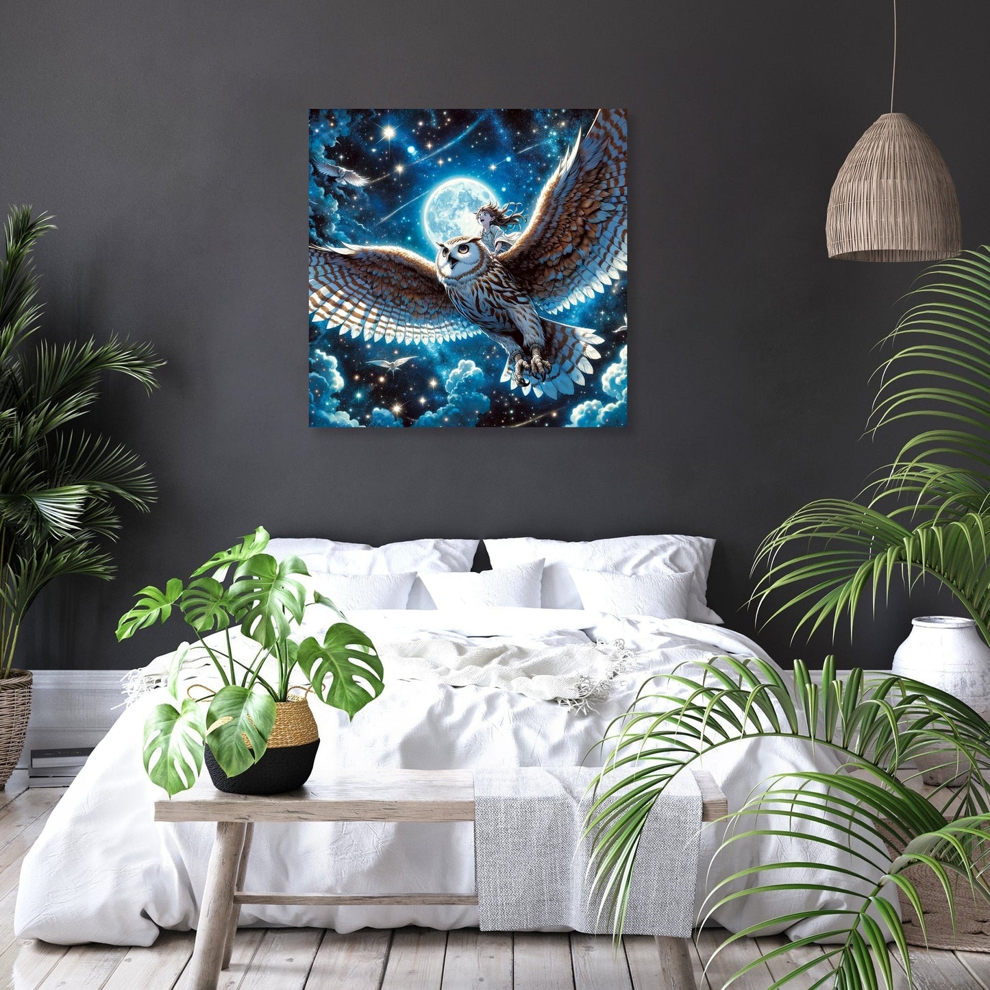 Moonlit Owl Ride Canvas