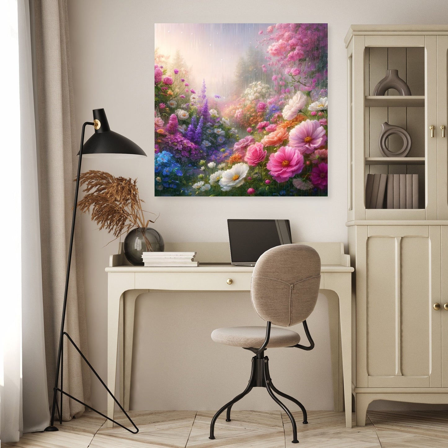 Spring Rain Garden Canvas