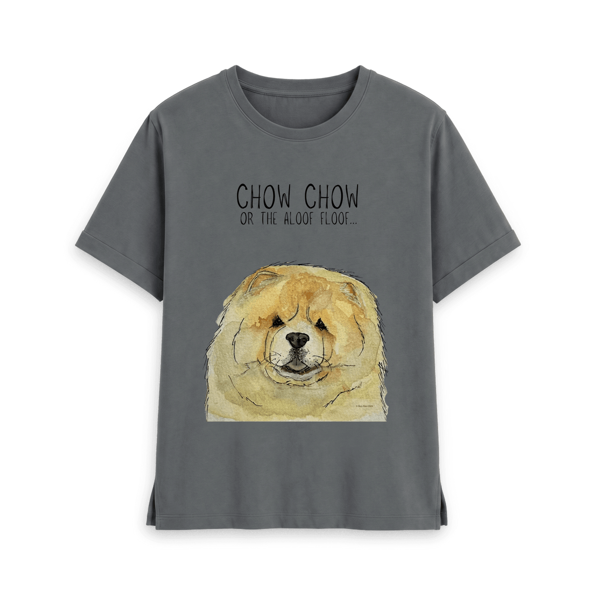 Chow Down in Style: Fawn Chow Chow Relaxed Fit T-Shirt