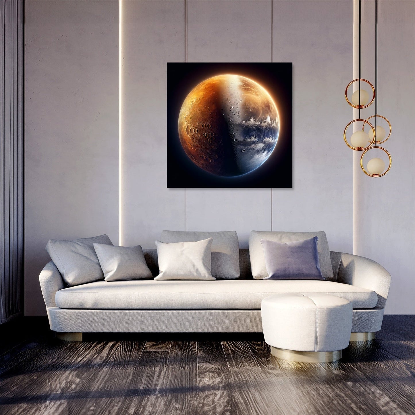 Mercury's Twilight Divide Canvas