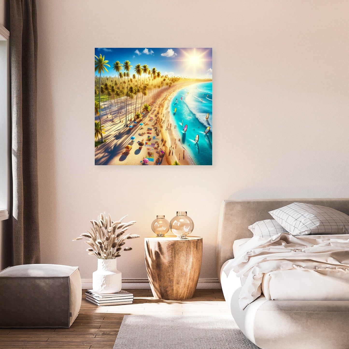 Summer Beach Panorama Canvas
