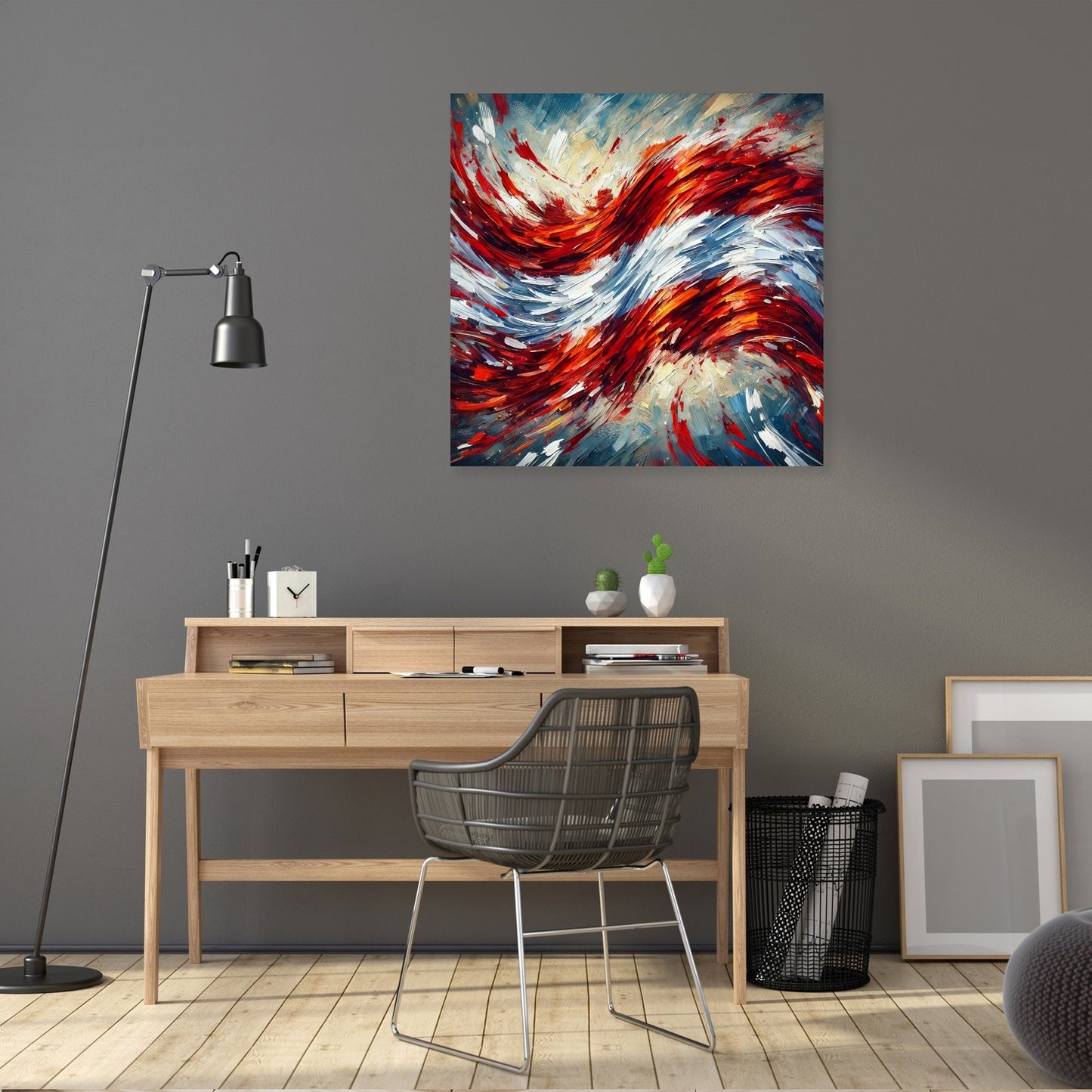 Austrian Flag Impressions Canvas
