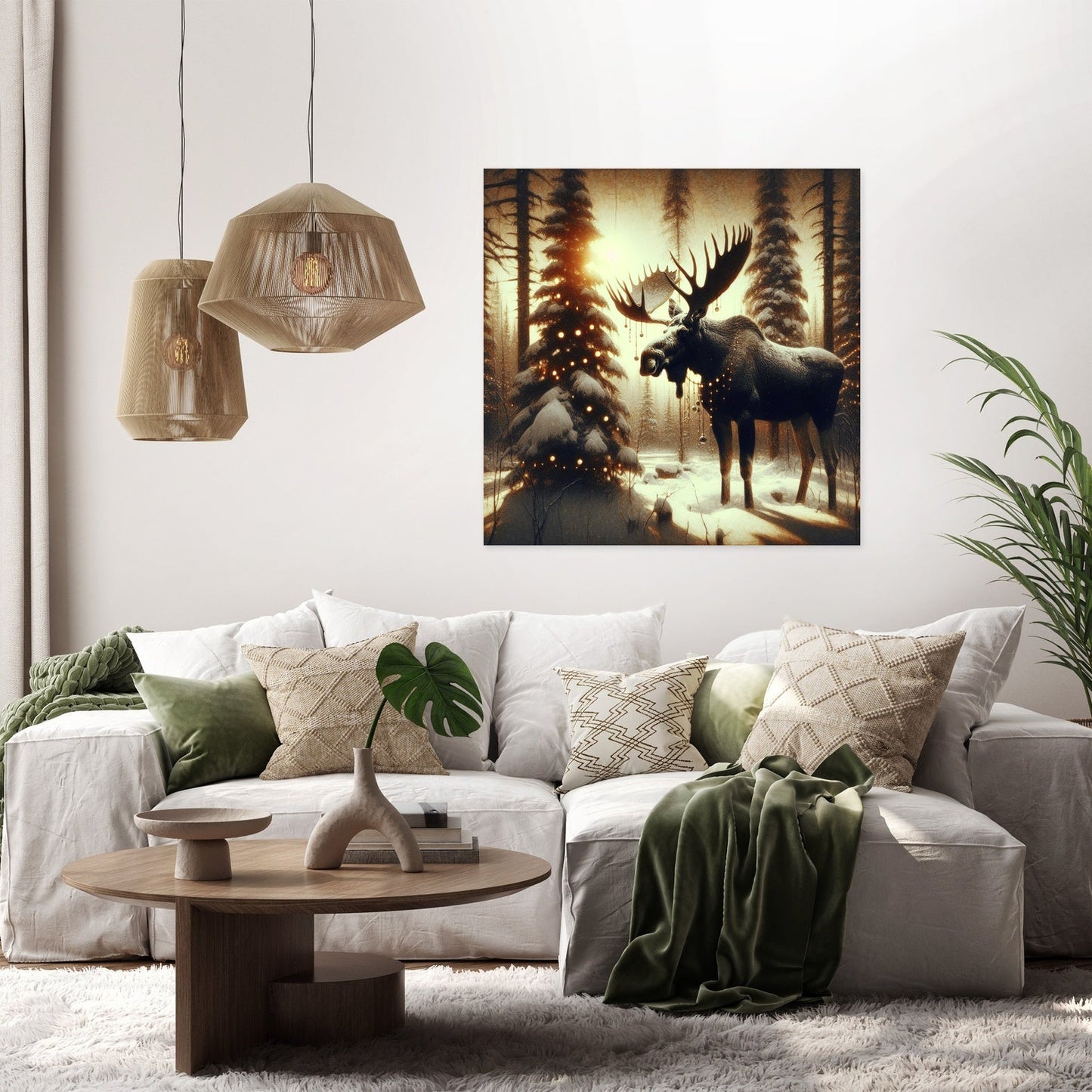 Festive Forest Majesty Canvas