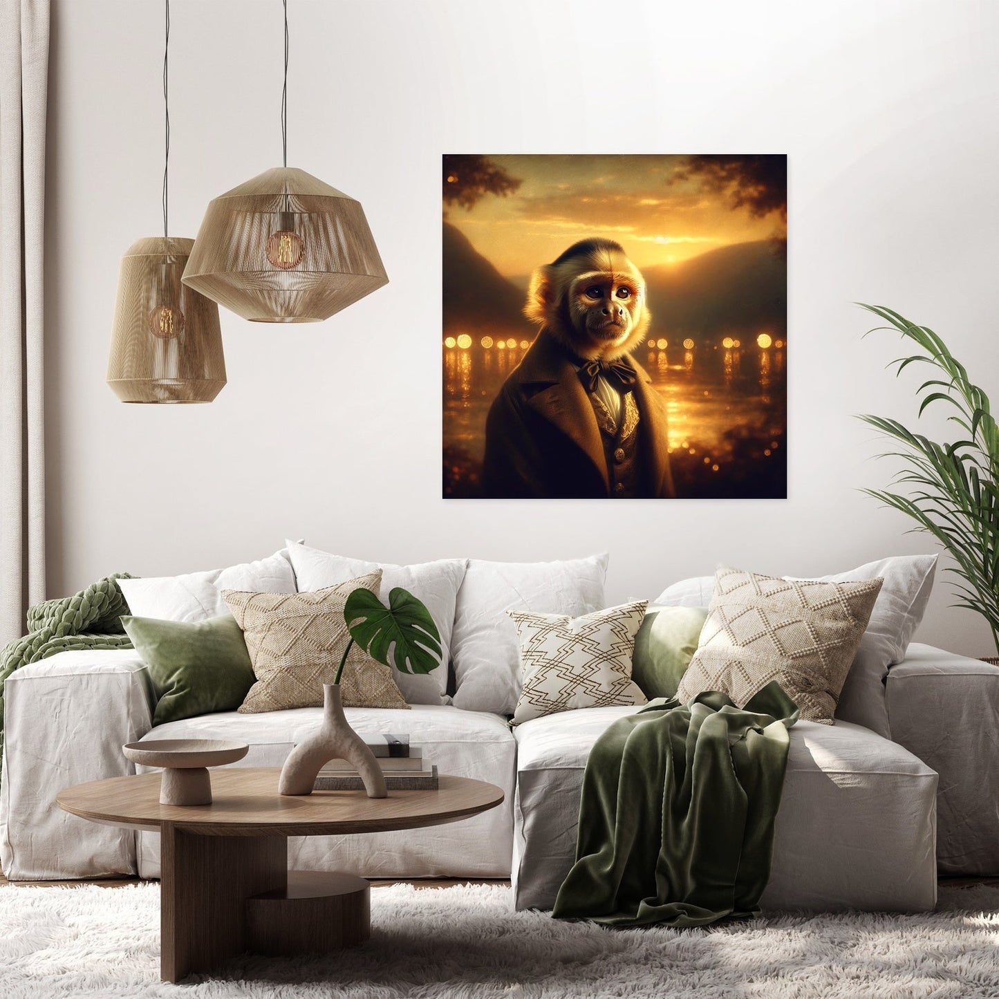 Regal Capuchin Dusk Portrait Canvas