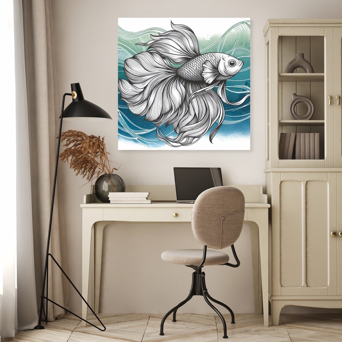 Graceful Swimmer Canvas