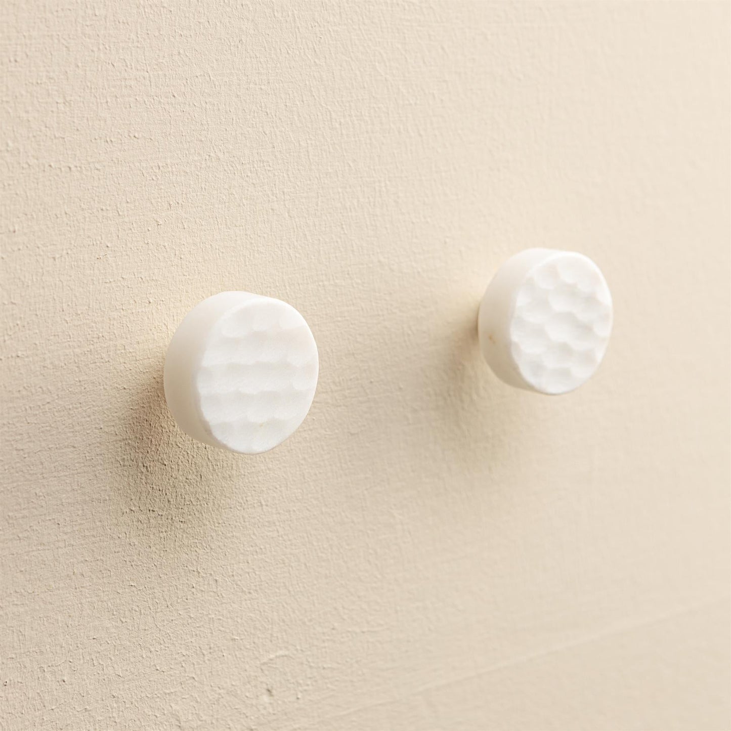 Navi White Stone Oval Drawer Knobs
