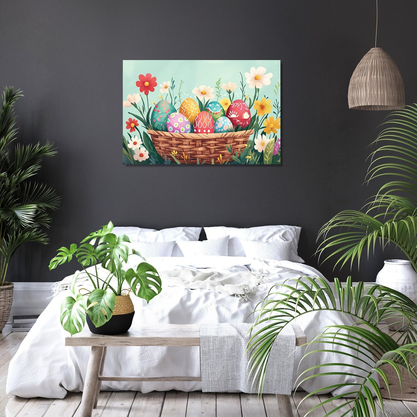 Easter Basket Blooms Canvas