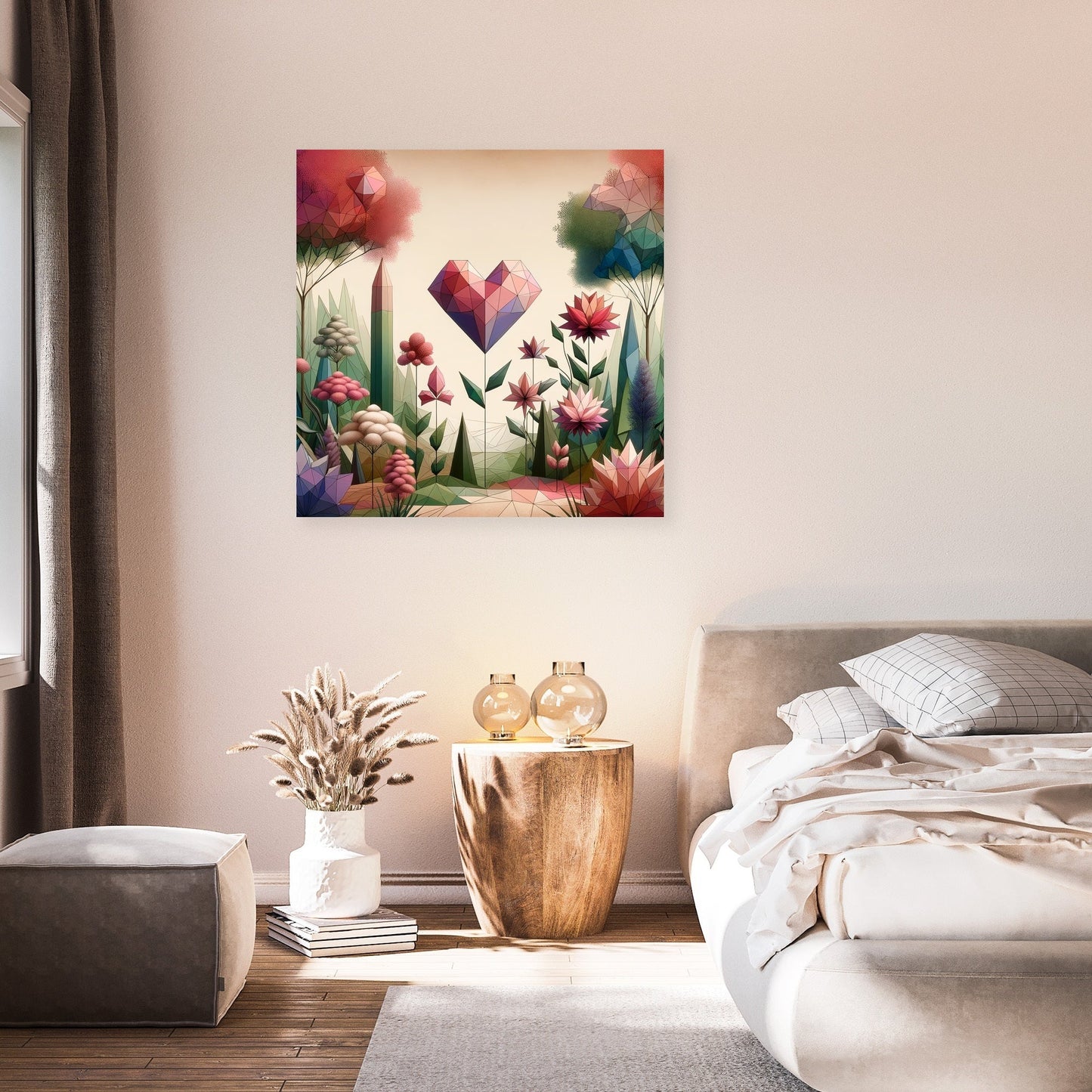 Heart Bloom Garden Canvas