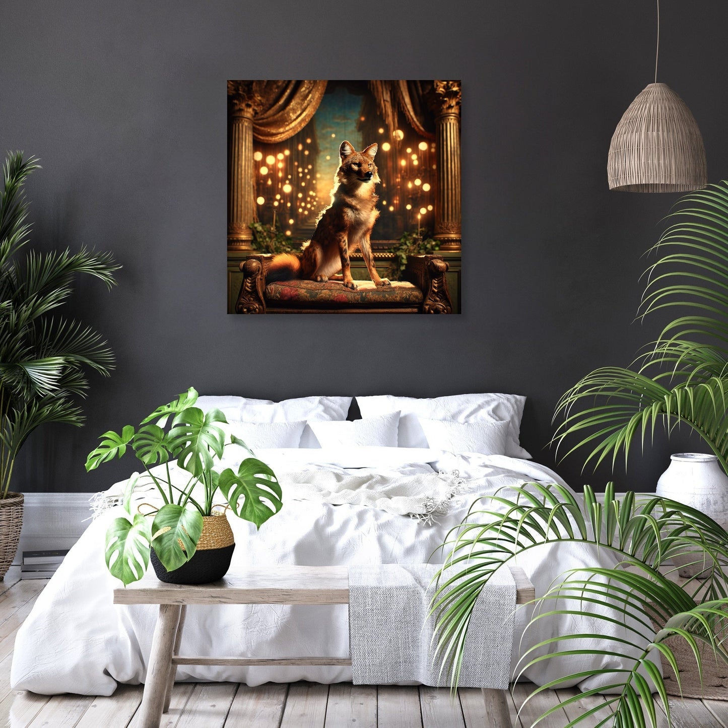 Regal Dhole Twilight Throne Canvas