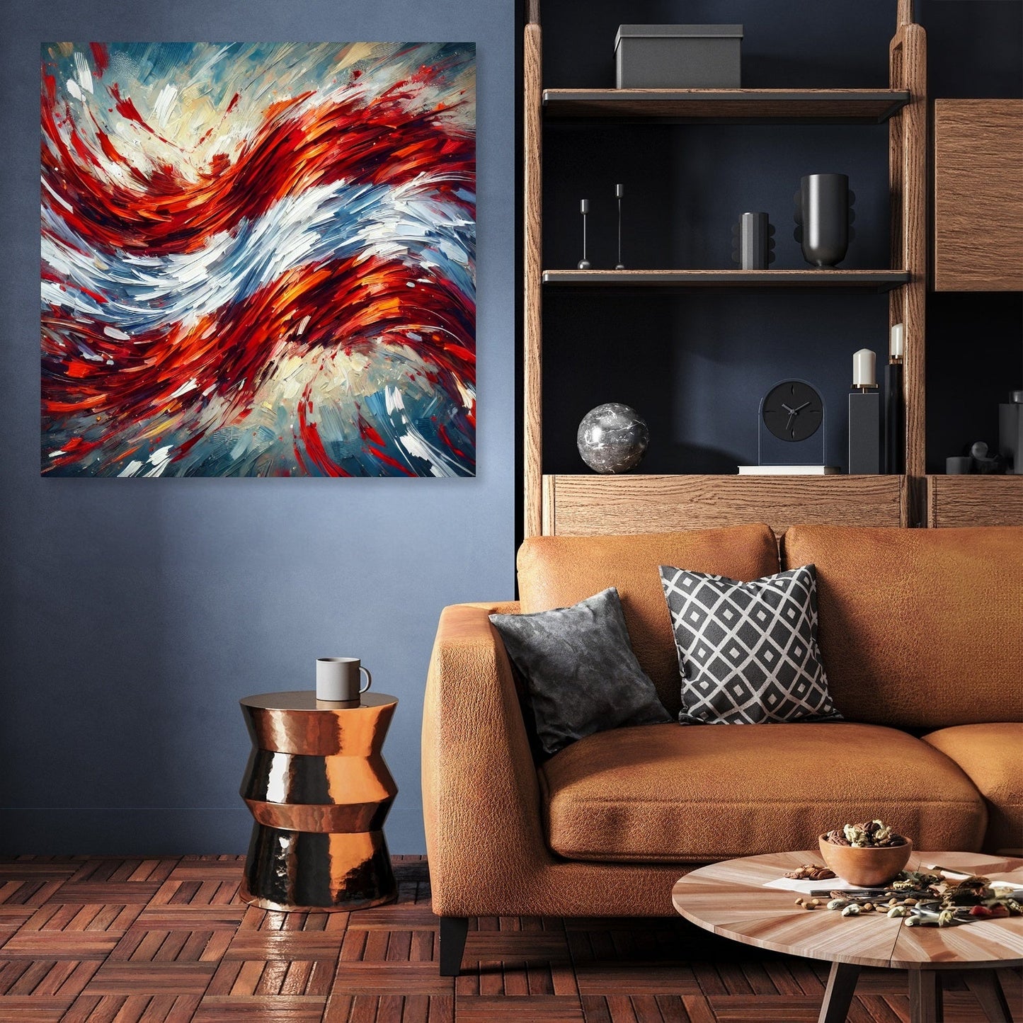 Austrian Flag Impressions Canvas