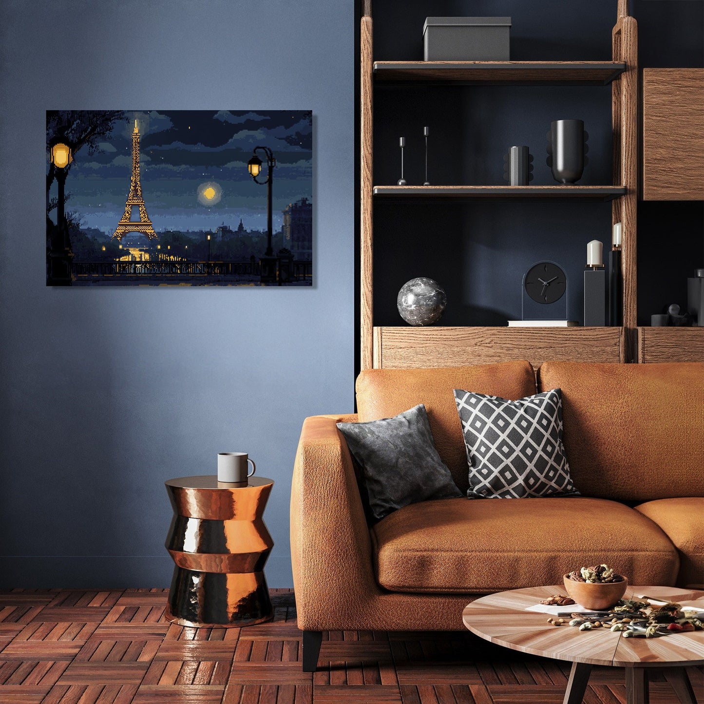 Eiffel Tower Night Canvas