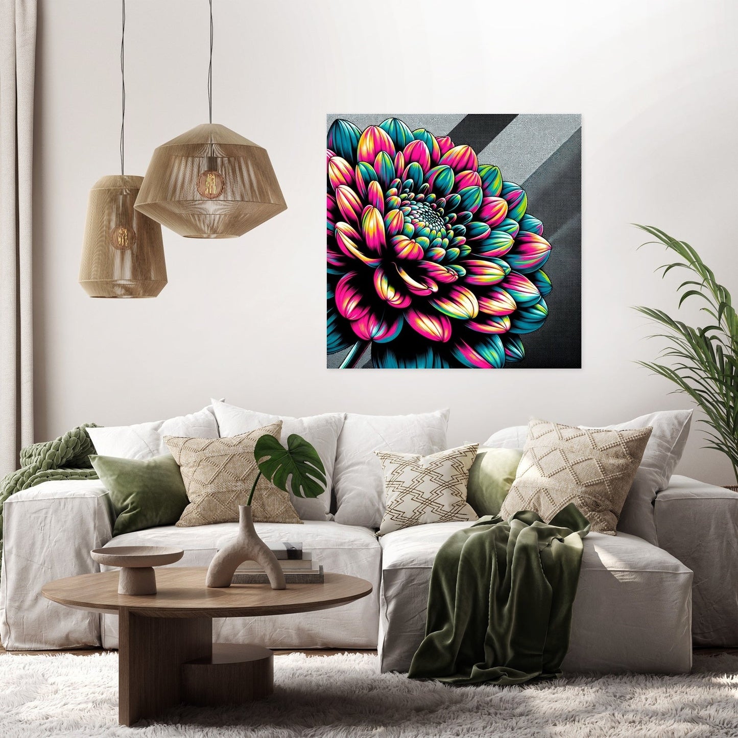 Neon Bloom Essence Canvas