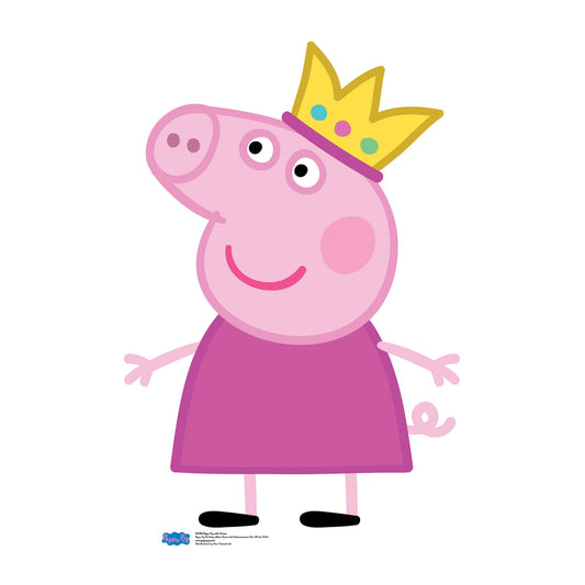 SC959 Peppa Pig Crown Cardboard Cutout Height 90cm