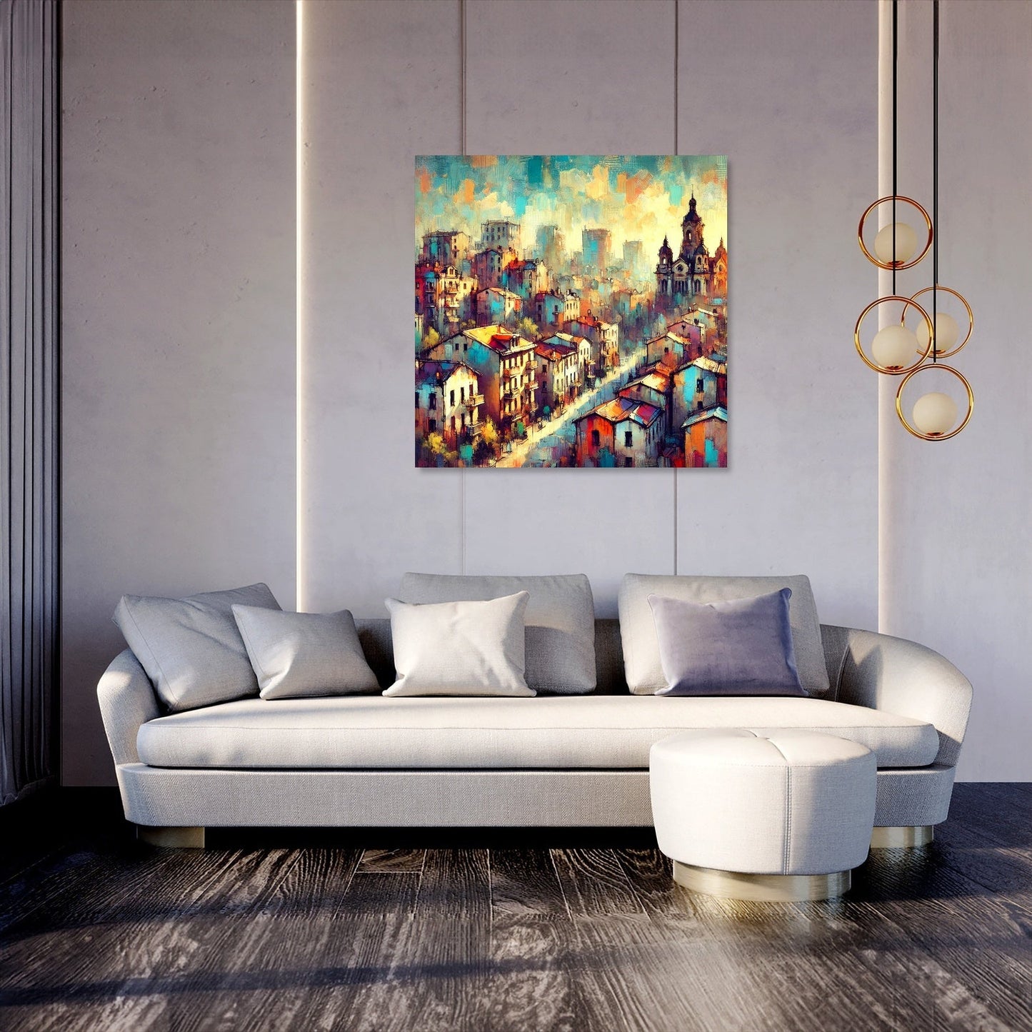 Sunrise Cityscape Canvas
