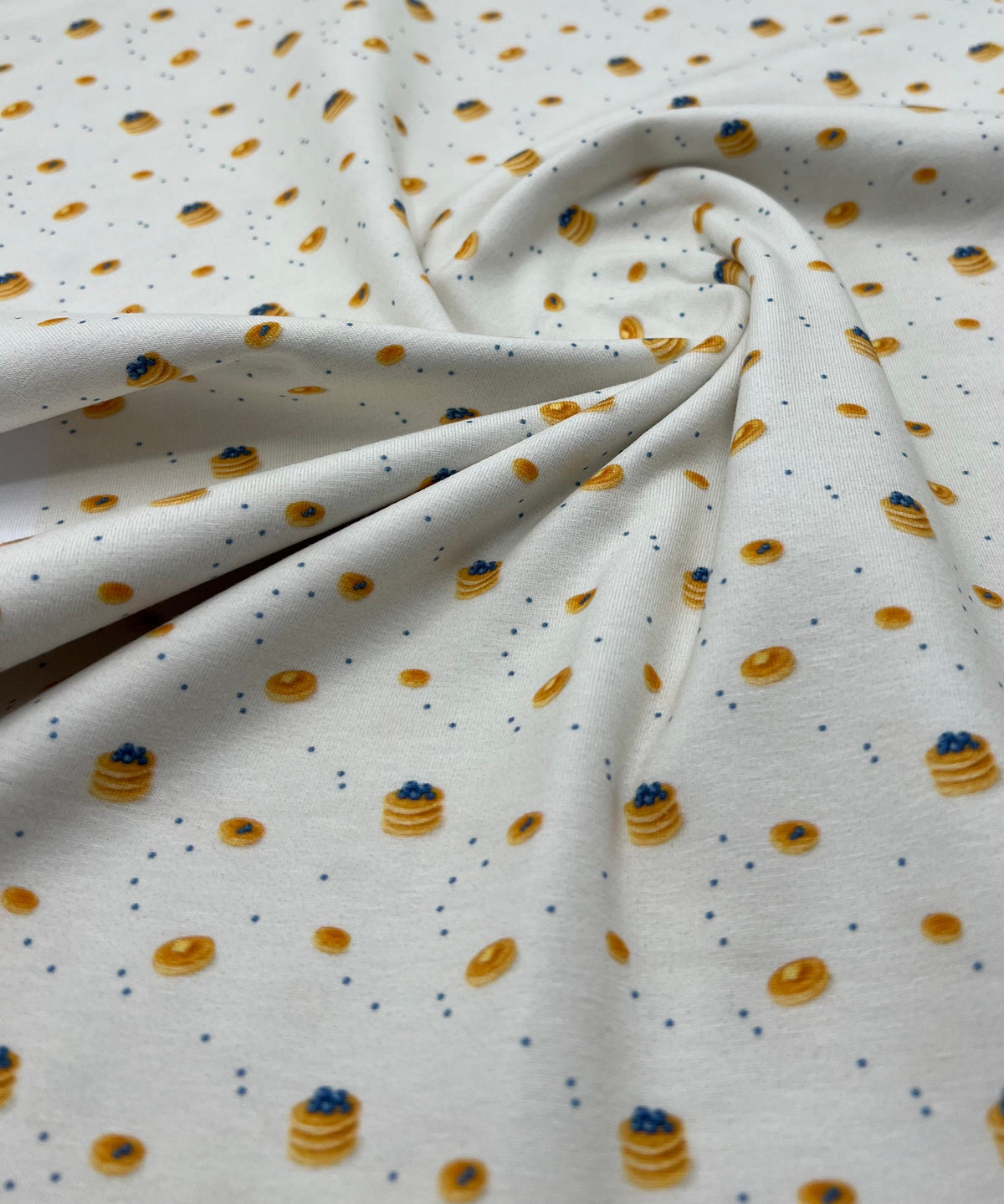 Blueberry Brunch Print Cotton Stretch Jersey 200 GSM 95/5 Lycra 4 Way Stretch