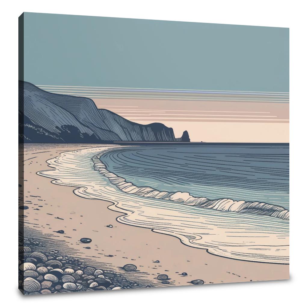 Dusk Coastline Canvas