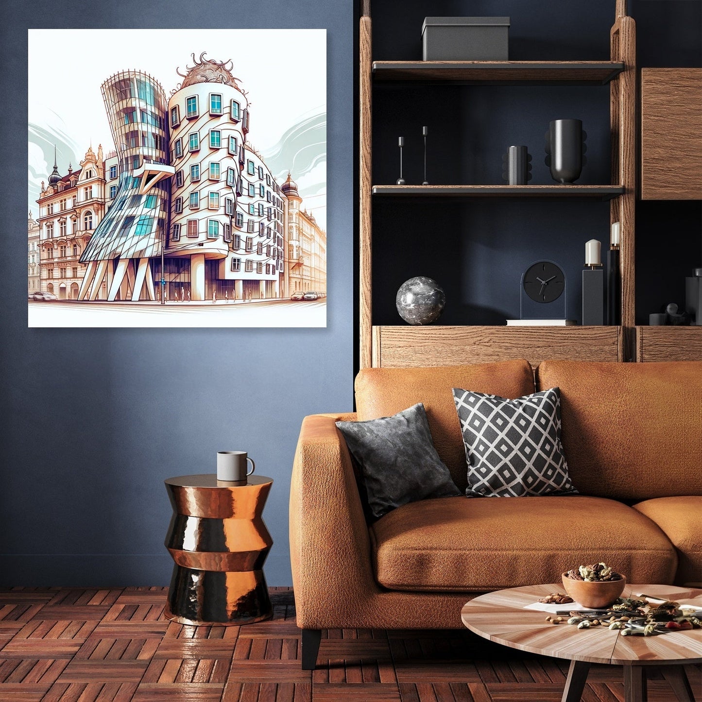 Dancing House Flow Canvas