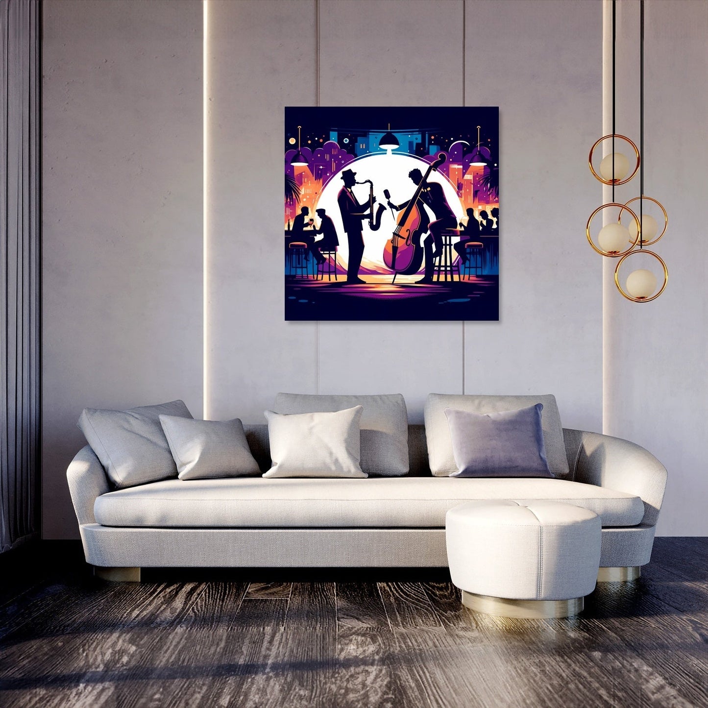 Midnight Jazz Rhythms Canvas