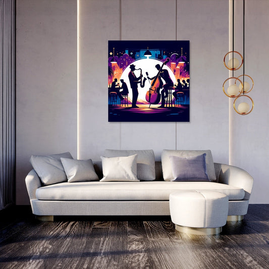 Midnight Jazz Rhythms Canvas