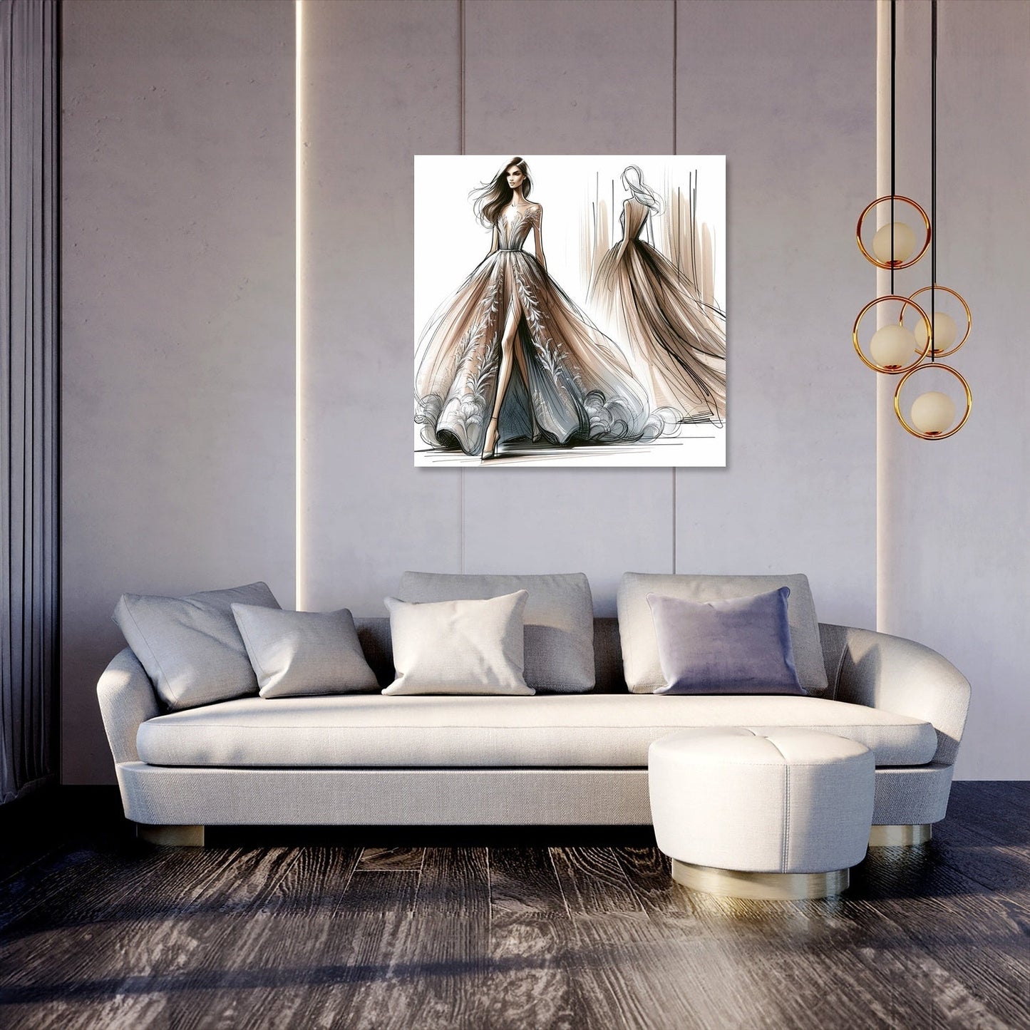 Elegant Runway Model Canvas
