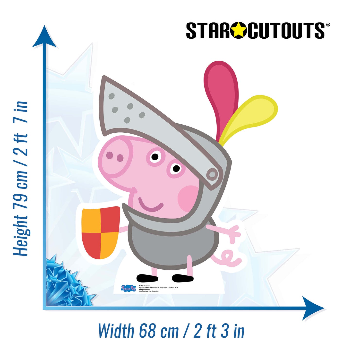 SC960 Sir George Pig Cardboard Cut Out Height 79cm