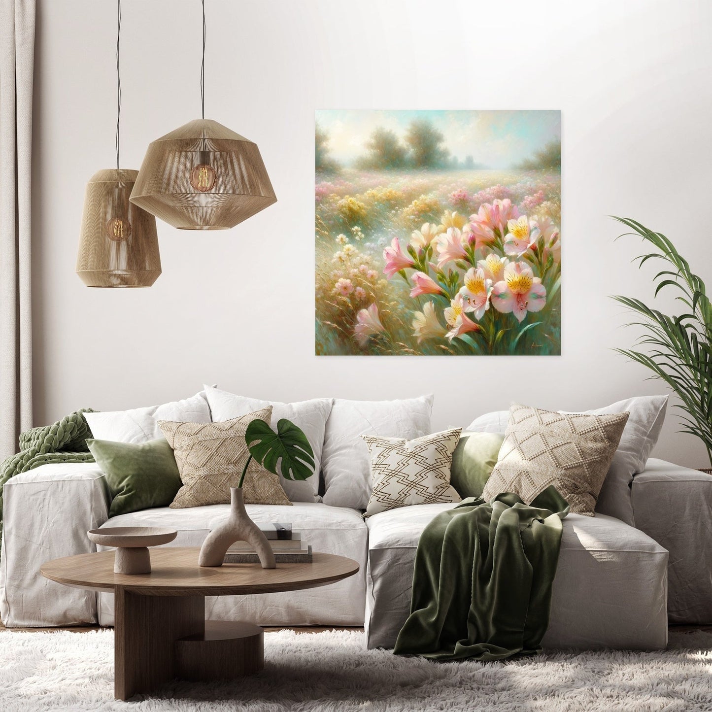 Gentle Alstroemeria Whispers Canvas