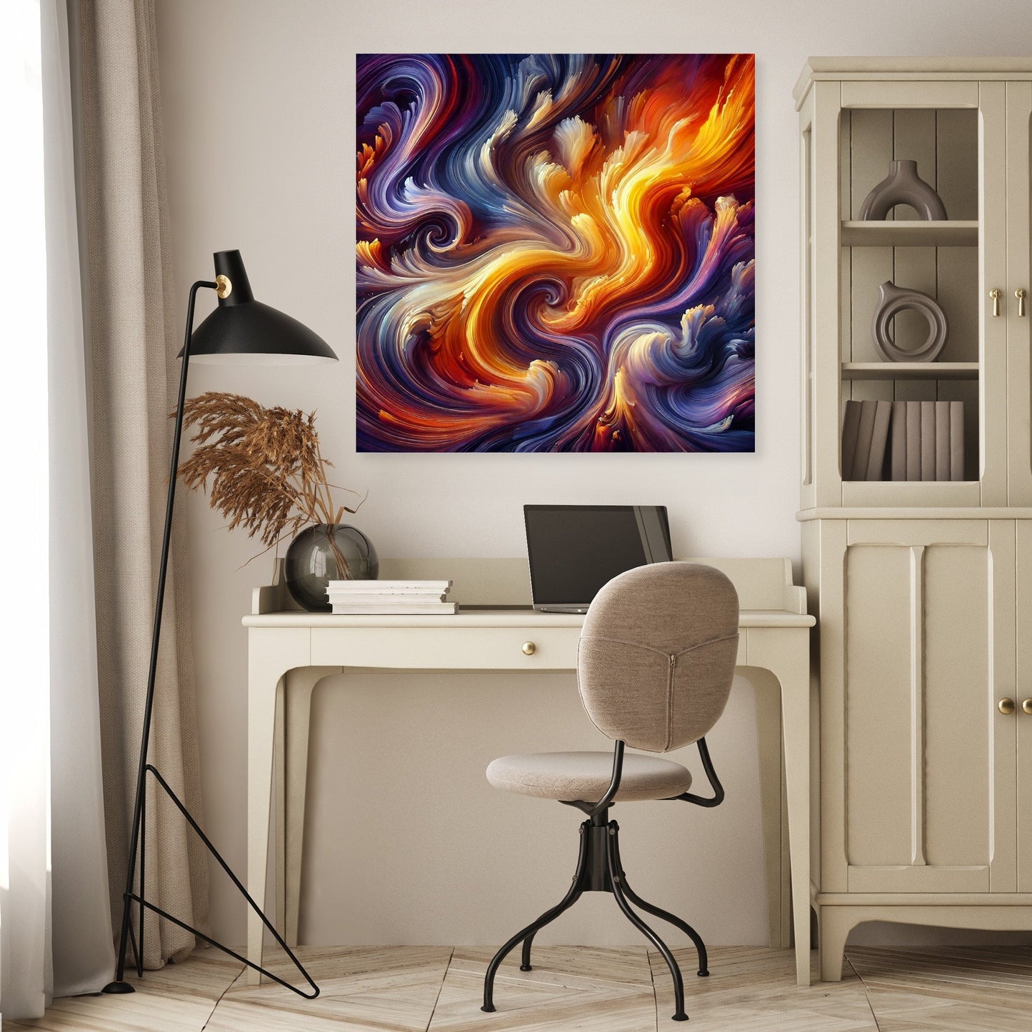 Fluid Motion Swirls Canvas